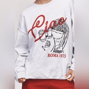 Anthropologie Ciao Roma Graphic Sweatshirt Size Large